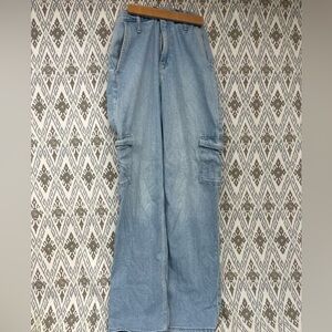 Hollister cargo jeans ultra high rise dad jeans